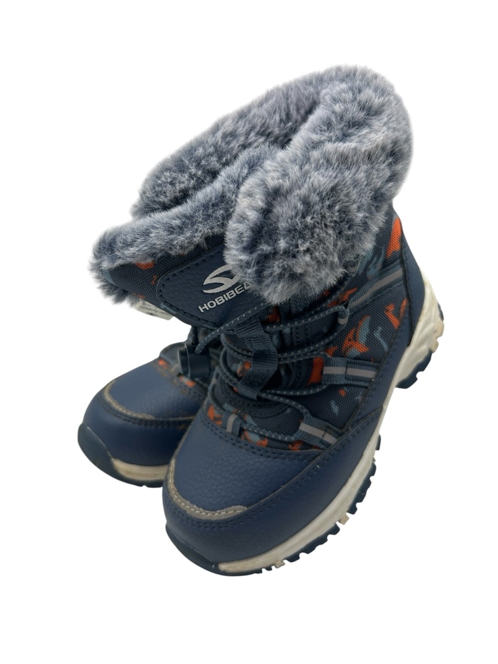 Hobibear Kids Navy Fur-Lined Winter Boots
